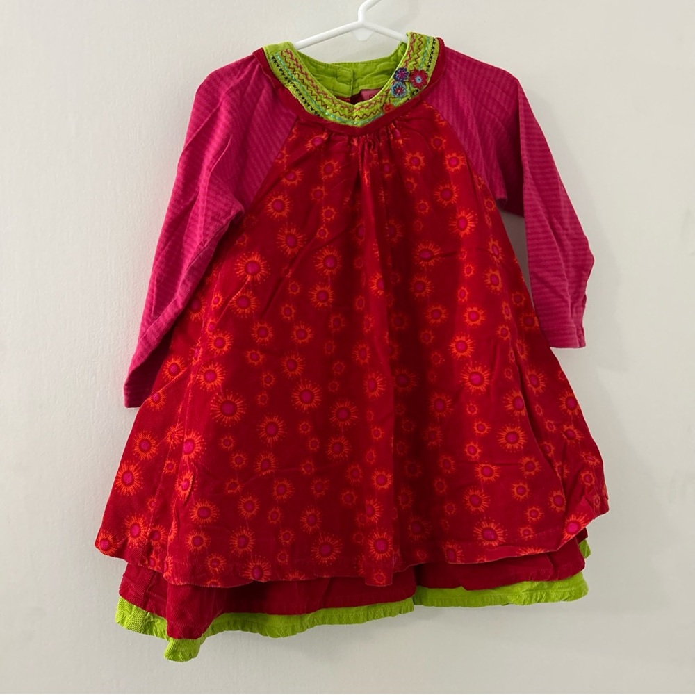 Me Too Holiday dress layered look 3T